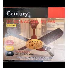 Century 25" ceiling fan, DC & AC ceiling fan Nigeria, short blade ceiling fan, low wattage fan, energy saving ceiling fan, Century ceiling fan, compact ceiling fan, indoor cooling fan, home appliances Nigeria, efficient airflow fan.